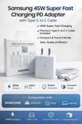 Samsung 45W Super Fast Charging Wall Charger (Type-C) – Black/White